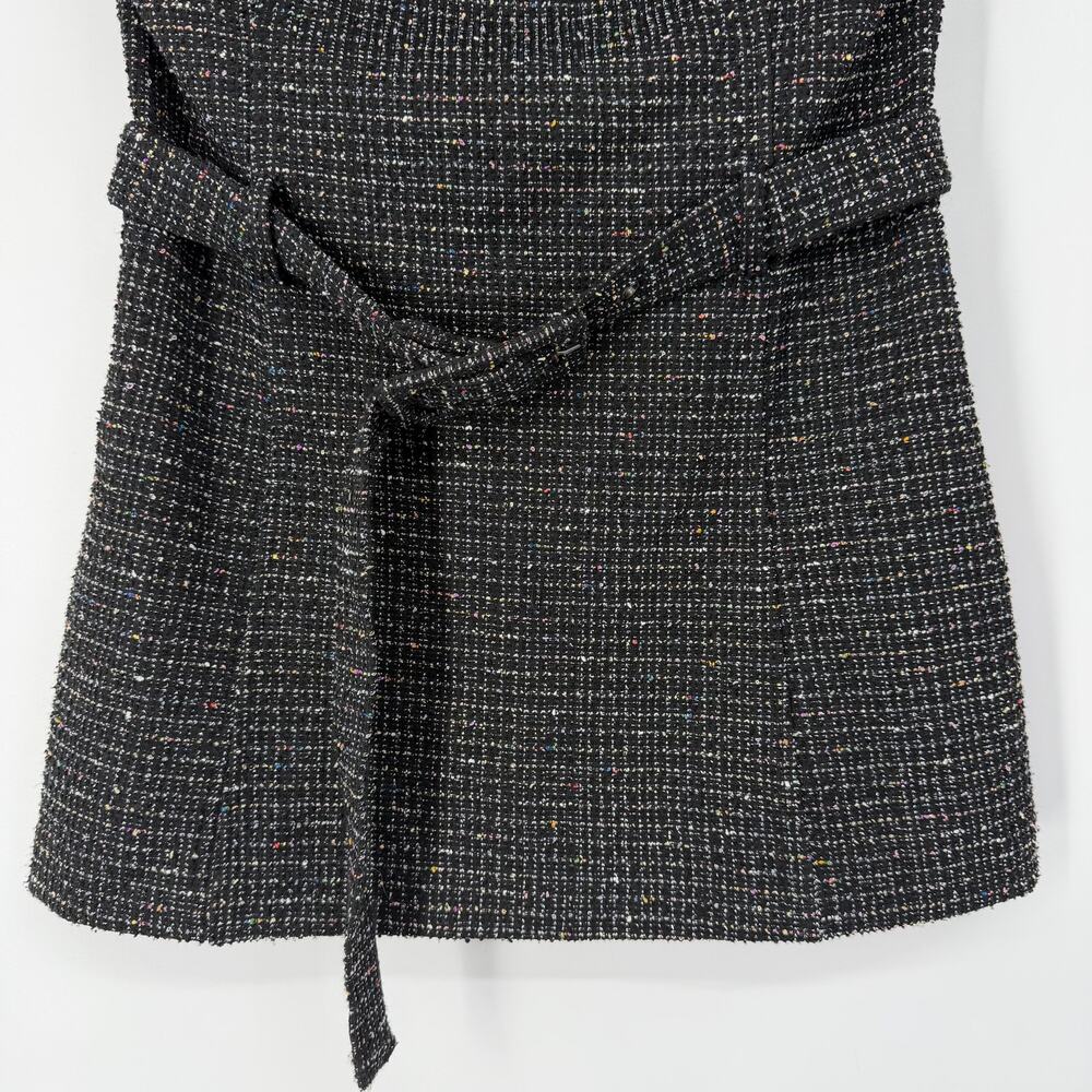 Camila Coelho x REVOLVE Tweed Vanessa Strapless Top Belted Metallic Black - Picture 6 of 12